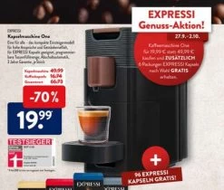 (Offline Aldi-Süd) Expressi Kapselmaschine One + Kapseln