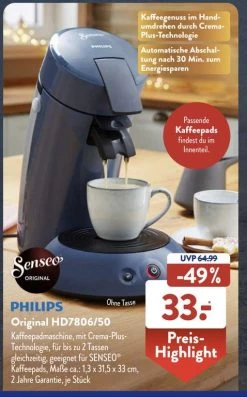 PHILIPS Senseo Original HD7806/50