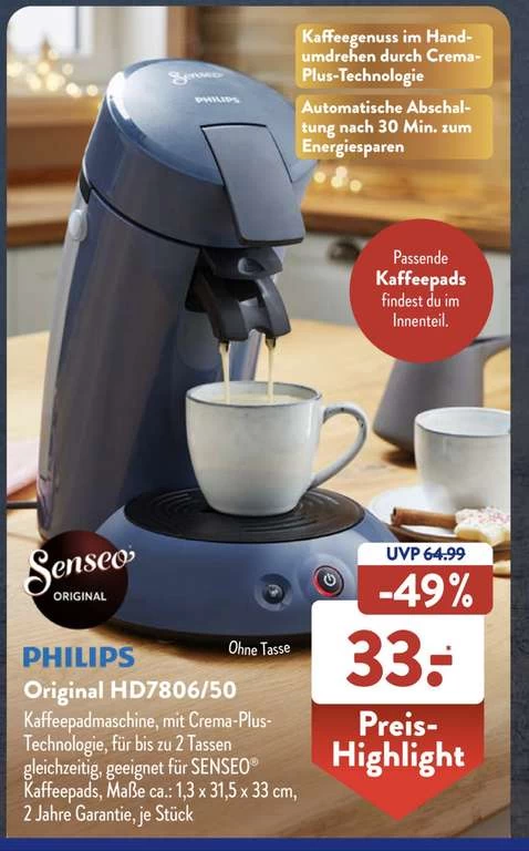 PHILIPS Senseo Original HD7806/50