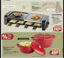 [Rewe] Severin Raclette RG 9640 Für 24,99 € / KitchenAid Schmortopf Ab 49,99 €