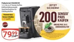 [Globus Markthalle] SENSEO Kaffeepadmaschine Maestro CSA260/65 (200 Pads Gratis!!)