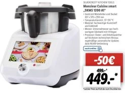 SILVERCREST Monsieur Cuisine Smart SKMS 1200 A1 Küchenmaschine Für 449€ Statt 499€ (Online U. Filialen)