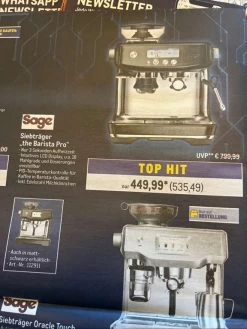 (METRO) Sage - The Barista Pro - Siebträger Mit Mühle