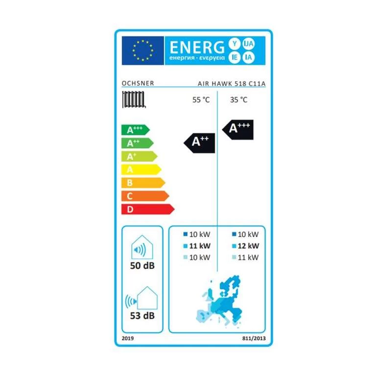 Ochsner Luft-Wasser-Wärmepumpe AIR HAWK 518 C11A (Mit Inverter-Technik, Inkl. Horizontal-Split-Verdampfer, M2/M4-Innenteil) – Bild 3