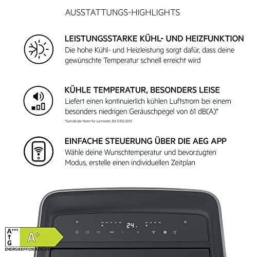 AEG Comfort 6000 AXP26U559HW Mobiles Klimagerät BTU 9000 @Amazon – Bild 4