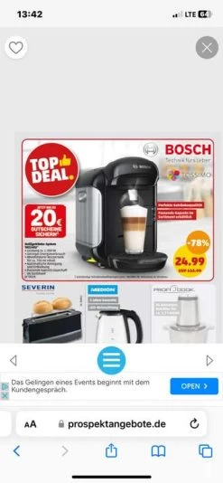 Bosch Tassimo Heißgetränksystem