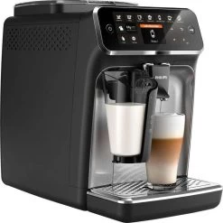 Philips Kaffeevollautomat 4300 Series EP4346/70 LatteGo, Silber/mattschwarz