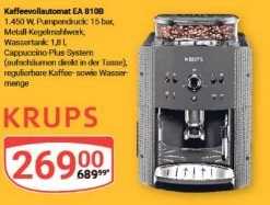 [Globus] Krups EA 810B Kaffeevollautomat - Anthrazit + 10fach Paybackpunkte Mit Coupon