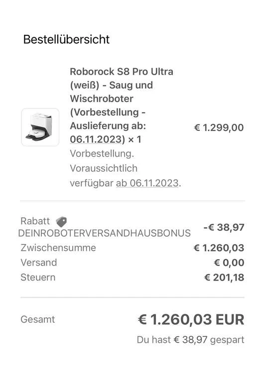 Roborock S8 Pro Ultra Mit Lieferung Ab 06.11. – Bild 2