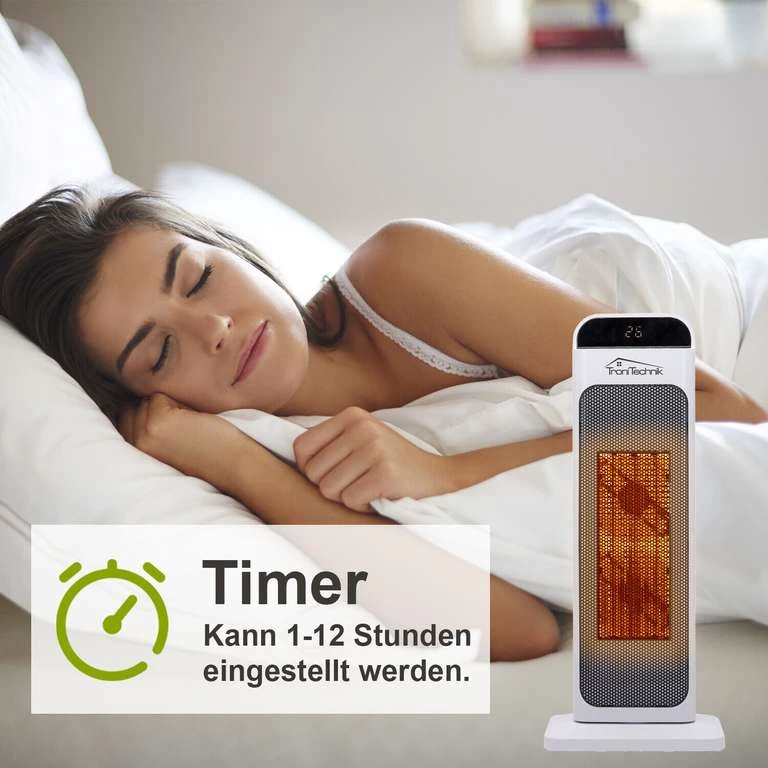 Keramik Heizlüfter Turmheizer Turbo PTC Heizgerät WIFI Keramikheizer Timer 2000W – Bild 7