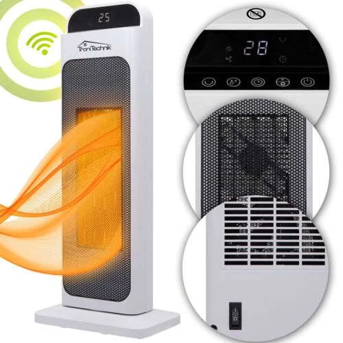Keramik Heizlüfter Turmheizer Turbo PTC Heizgerät WIFI Keramikheizer Timer 2000W