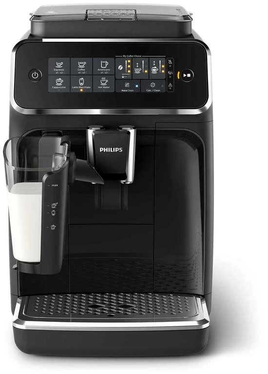 Philips Kaffeevollautomat 3200 Series, 5 Kaffeespezialitäten, LatteGo Milchsystem, Touchdisplay, Schwarz (EP3241/50) – Bild 2