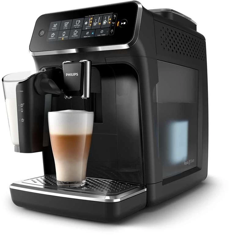 Philips Kaffeevollautomat 3200 Series, 5 Kaffeespezialitäten, LatteGo Milchsystem, Touchdisplay, Schwarz (EP3241/50) – Bild 4
