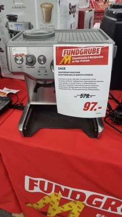 [Lokal Media Markt Kassel] SAGE SES875 BSS2EEU1A The Barista Express Espressomaschine Silber