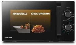 Toshiba MW2-MG20PF(BK)/GE Mikrowellenherd 800 W Mit Knuspriger Grill- & Kombigarfunktion, 5 Leistungsstufen, 1000 W Grillleistung (Mp)