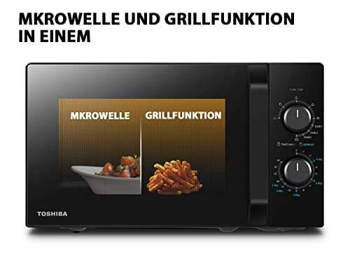 Toshiba MW2-MG20PF(BK)/GE Mikrowellenherd 800 W Mit Knuspriger Grill- & Kombigarfunktion, 5 Leistungsstufen, 1000 W Grillleistung (Mp) – Bild 4