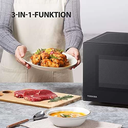 Toshiba MW2-MG20PF(BK)/GE Mikrowellenherd 800 W Mit Knuspriger Grill- & Kombigarfunktion, 5 Leistungsstufen, 1000 W Grillleistung (Mp) – Bild 8