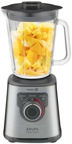 KRUPS KB403D Perfect Mix+ Standmixer Edelstahl/Dunkelgrau (1200 Watt, 1.5 Liter)