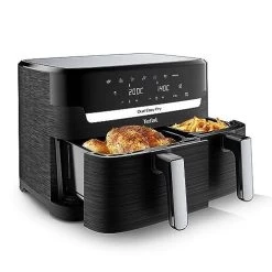 (Amazon) Tefal EY9018 Dual Easy Fry Doppelkammer-Heißluftfritteuse, 5,2/3,1 L Fassungsvermögen