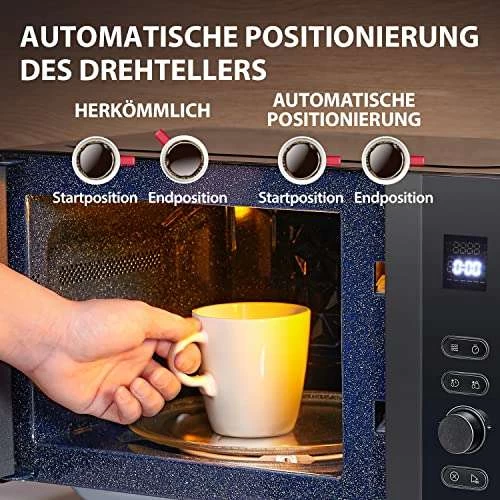 Toshiba MV-AM20T(BK) Mikrowell, Solo-Mikrowelle 20 L, 800 W, 5 Leistungsstufen 12 Automatikprogramm, Emaille Innenraum, PRIME – Bild 4