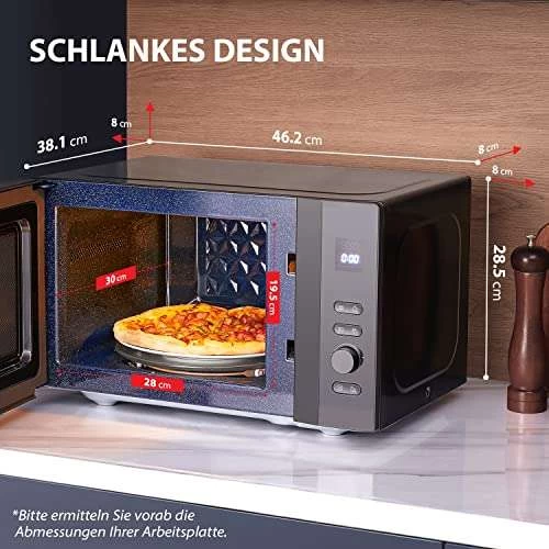 Toshiba MV-AM20T(BK) Mikrowell, Solo-Mikrowelle 20 L, 800 W, 5 Leistungsstufen 12 Automatikprogramm, Emaille Innenraum, PRIME – Bild 5