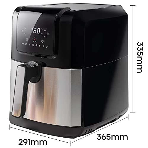 Hisense Luftfritteuse H06AFBS1S3, 1700 W, Fassungsvermögen 6,3 L, Schwarz – Bild 2