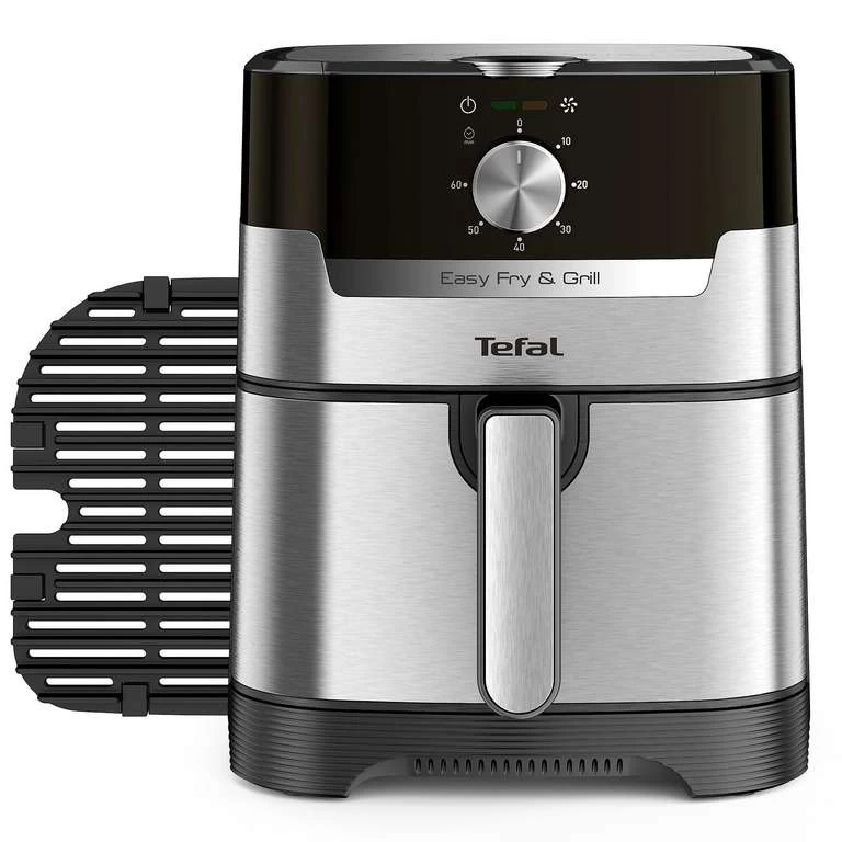 TEFAL EY501D Easy Fry & Grill Classic+ Heißluftfritteuse/Grill 1550 Watt Edelstahl/Schwarz