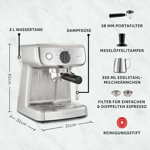 Breville Batista Mini Mit Oder Ohne Kaffeemühle Espressomaschine – Bild 2