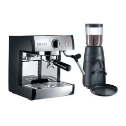 EBay Graef Pivalla-Set Siebträgermaschine ES702 CM702 Kaffeemühle Kaffeemaschine Espressomaschine Siebträger Kaffeemühle Kegelmahlwerk