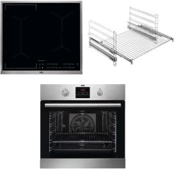 [MM/Saturn] AEG MAXIB304PI PYROLYSE Serie 6000 Induktionskochfeld + Backofen (SurroundCook Ringheißluftsystem Mit Pyrolyse), A+, 72 Liter