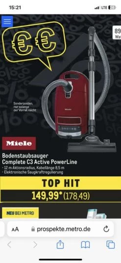 Miele Complete C3 Active Powerline (Offline Metro)