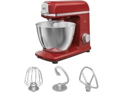 AEG Küchenmaschine KM5-1-4SRB Deli 5 Solid Red Küchenmaschine (5 Liter Rührschüsselkapazität, 1200 Watt)