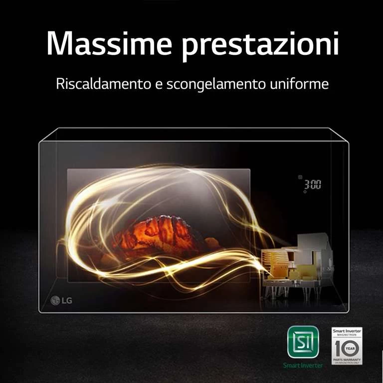 LG Neochef Comptoir Du Mikrowelle Kombinierten 23L 1150 W Schwarz – Mikrowelle ( 23 L, 1150 W, Haptik, Schwarz) – Bild 2