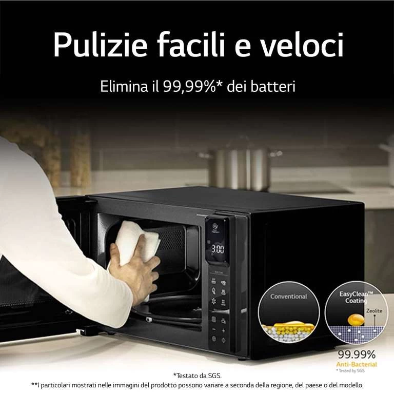 LG Neochef Comptoir Du Mikrowelle Kombinierten 23L 1150 W Schwarz – Mikrowelle ( 23 L, 1150 W, Haptik, Schwarz) – Bild 4