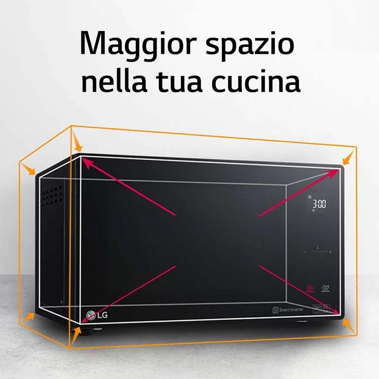 LG Neochef Comptoir Du Mikrowelle Kombinierten 23L 1150 W Schwarz – Mikrowelle ( 23 L, 1150 W, Haptik, Schwarz) – Bild 5