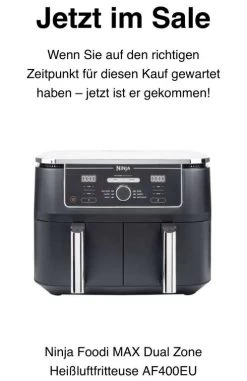 [CB] Corporate Benefits Ninja Heißluftfritteuse MAX AF400EU Silber