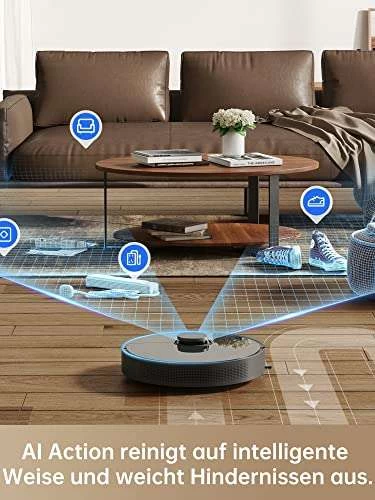 Dreame D10s Plus Staubsauger- Und Wischroboter Mit DualBoost 1.0 Auto-Entleerung, KI-Aktion, LDS-Navigation, 5.000Pa Saugkraft – Bild 3