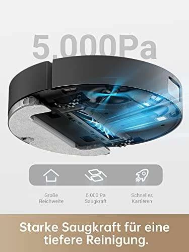 Dreame D10s Plus Staubsauger- Und Wischroboter Mit DualBoost 1.0 Auto-Entleerung, KI-Aktion, LDS-Navigation, 5.000Pa Saugkraft – Bild 4