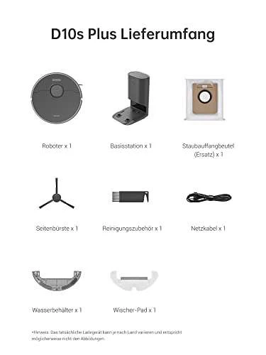 Dreame D10s Plus Staubsauger- Und Wischroboter Mit DualBoost 1.0 Auto-Entleerung, KI-Aktion, LDS-Navigation, 5.000Pa Saugkraft – Bild 6