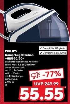 Philips Dampfbügelstation HI5920/20 Ab 16.11.23 "Black Week Angebot" Kaufland NRW (evtl. Bundesweit)für 55,55€