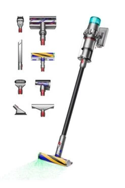 Dyson V15 Detect Total Clean Akku-Staubsauger Mit HEPA-Filter In Nickel/Schwarz (2 Bodendüsen Und 6 Weitere Zubehörteile)