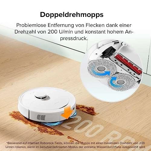 Amazon Roborock Q Revo Saugroboter Mit Wischfunktion Absaugstation 5500 Pa Saugkraft Schwarz Und Weiß – Bild 3