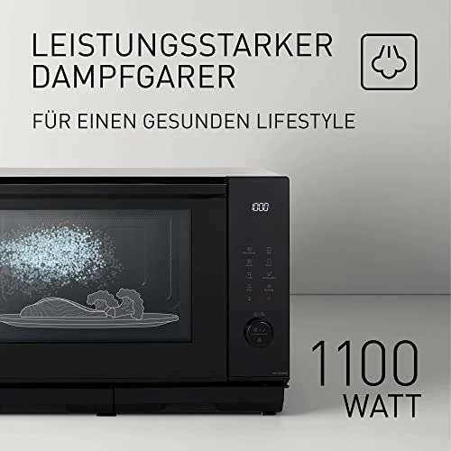 Panasonic NN-DS59 4-in-1 Kombi Dampfbackofen (Mikrowelle, Dampf, Ober-/Unterhitze Und Grill, 27 Liter), Schwarz-edelstahl – Bild 3