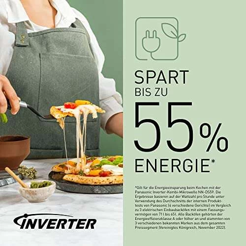 Panasonic NN-DS59 4-in-1 Kombi Dampfbackofen (Mikrowelle, Dampf, Ober-/Unterhitze Und Grill, 27 Liter), Schwarz-edelstahl – Bild 5