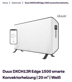 [ibood / Duux / Bestpreis] Konvektorheizung Duux DXCH13R Edge 1500W - Bis 20qm² - 88,90€ Inkl. Versand Anstatt 130€ - Eff. Ersparnis 31,62%