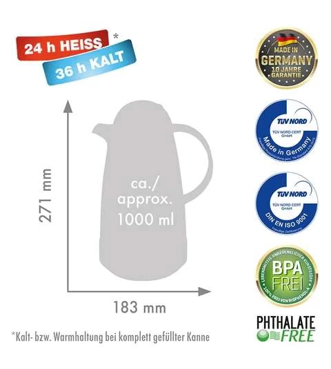 15 Euro Thermoskanne Rotpunkt - 48% Ersparnis – Bild 2