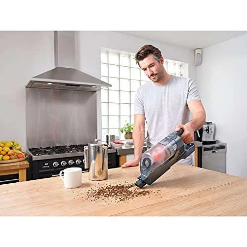 Black+Decker 3-in-1 Akku-Stielsauger BHFEA520J (18V, Beutelloser Boden- & Handstaubsauger Mit Turbobürste, 2 Saugstufen, Kabellos, – Bild 5