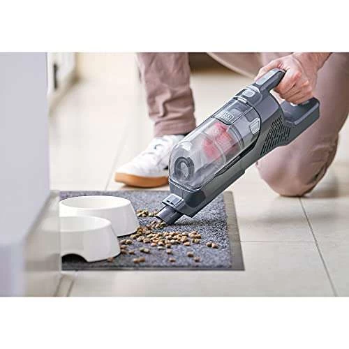 Black+Decker 3-in-1 Akku-Stielsauger BHFEA520J (18V, Beutelloser Boden- & Handstaubsauger Mit Turbobürste, 2 Saugstufen, Kabellos, – Bild 6