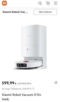 Xiaomi Robot Vacuum X10+