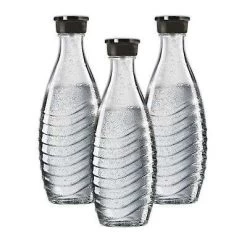 3x SodaStream 0,6L Glaskaraffen Ersatzflaschen Geeignet Für CRYSTAL & PENGUIN